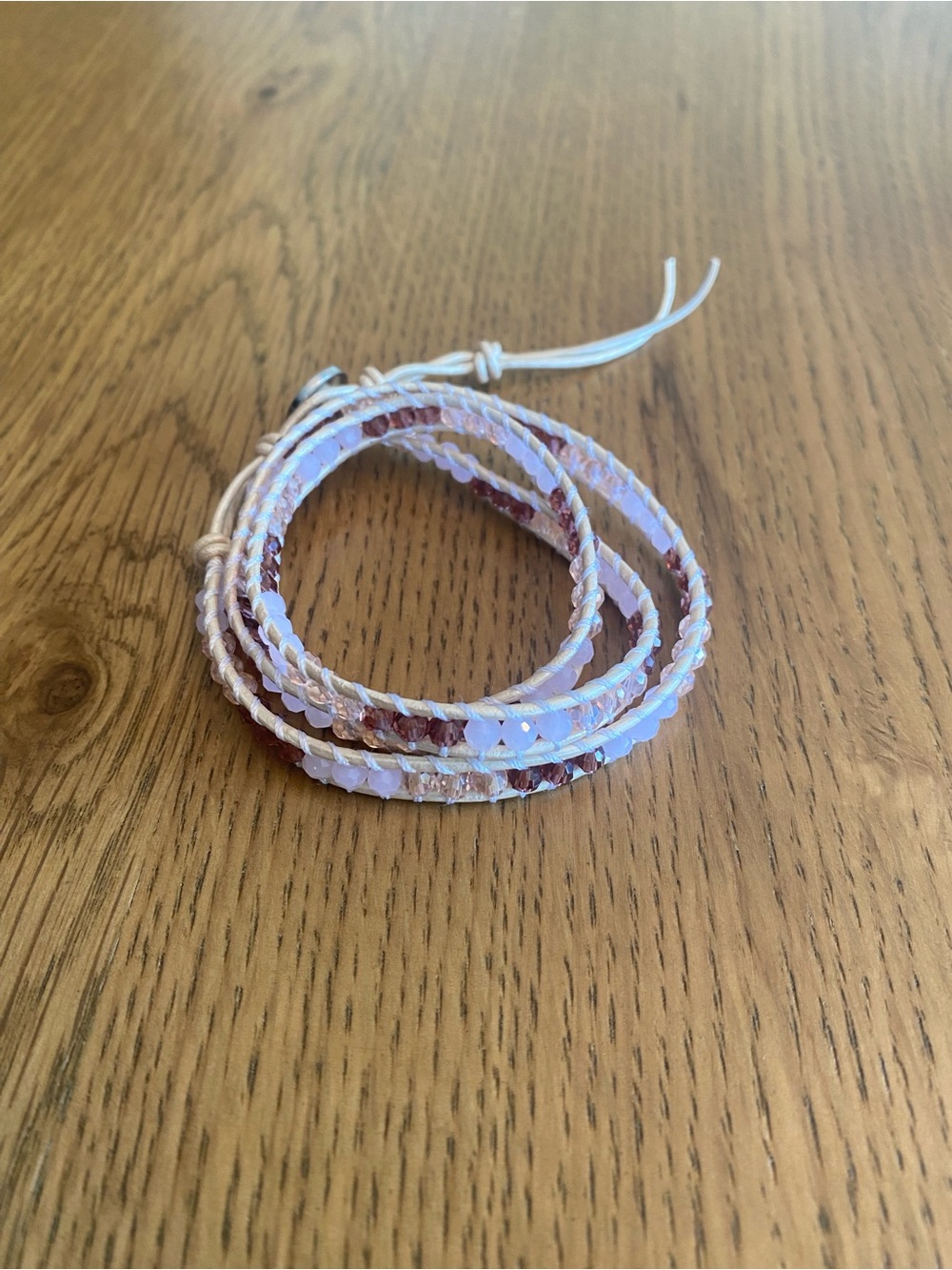 Victoria Emerson Pink Beaded Wrap Bracelet
